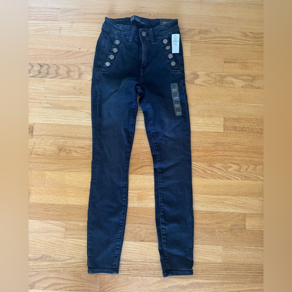 GAP Women's Dark Blue High Rise Jeans